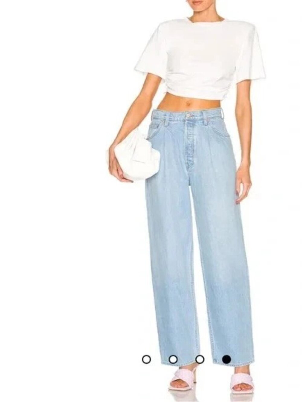 Mother Loves SNACKS Pleated Fun Dip Jeans Just A Nibble Wash Size 25